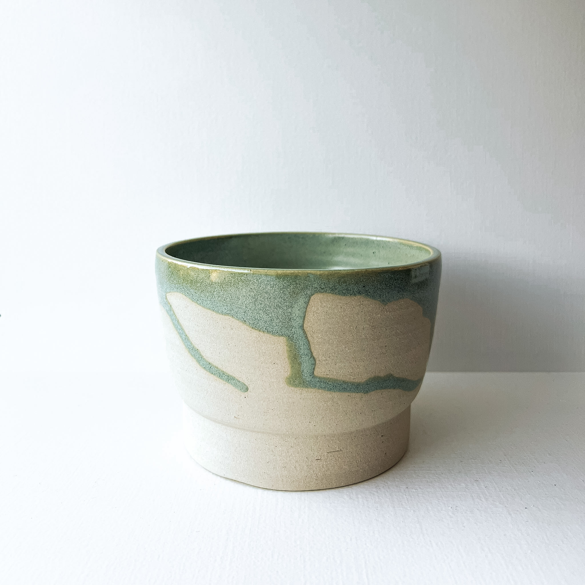 Taza artesanal verde agua - AMERU-012